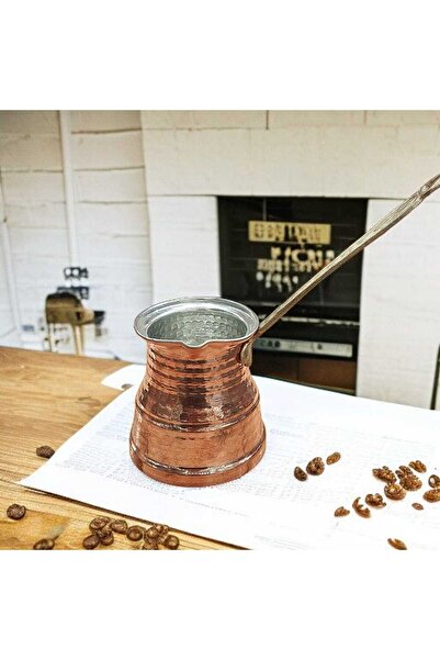 Bakır Center 9-Cup Marash Hammered Copper Coffee Pot, Coffee Pot, Coffee Brewing Pot