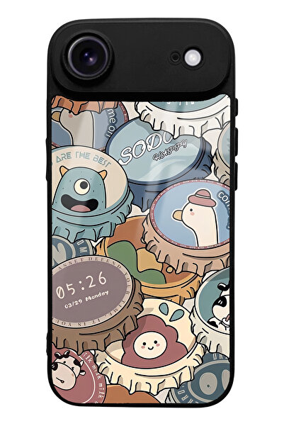 Spoyi iPhone 17 Air Compatible Glossy Phone Case with Crown Cap Design