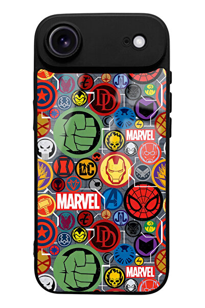 Spoyi iPhone 17 Air Marvel Face Design Glossy Phone Case Compatible