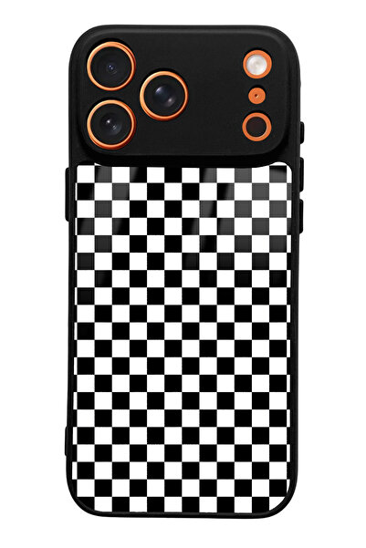 Spoyi حافظة هاتف لامعة بتصميم مربعات متوافقة مع آيفون 17 برو ماكس