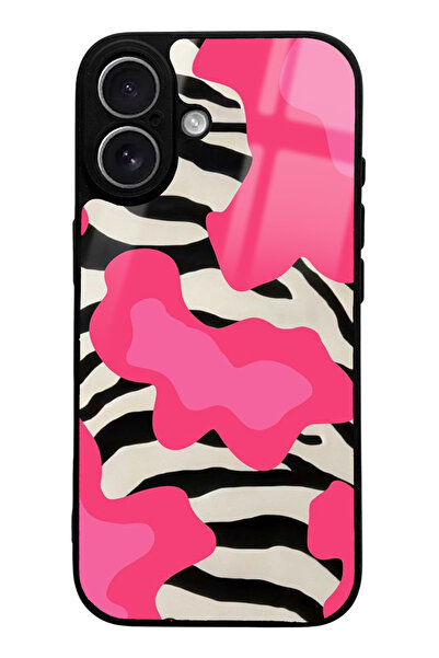 Spoyi Pink Milky Design Glossy Phone Case Compatible with iPhone 17