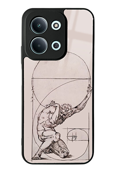 Spoyi غطاء هاتف لامع بتصميم نحتي لهاتف شاومي ريدمي 15C الجيل الرابع