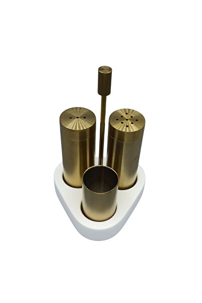 MCT Ahşap - Üçgen Tuzluk, Karabiberlik, Kürdanlık Corian