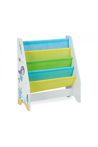 GINGER HOME Mermaid wooden book and magazine shelf organizer