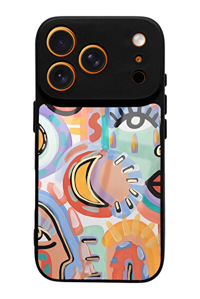 Spoyi iPhone 17 Pro Watercolor Retro Eye Design Glossy Phone Case Compatible
