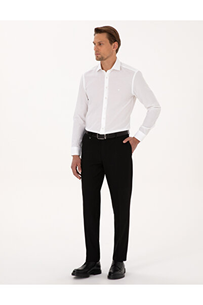 Pierre Cardin Black Ex. Slim Fit Fabric Trousers 50316298-Vr046