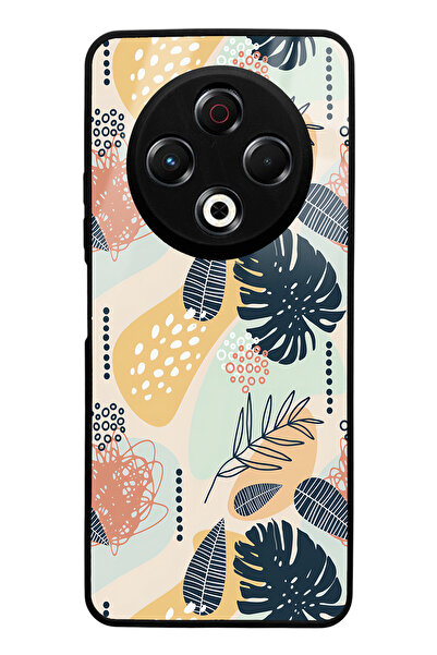 Spoyi Tecno Spark 30 Retro Leaf Design Glossy Phone Case Compatible