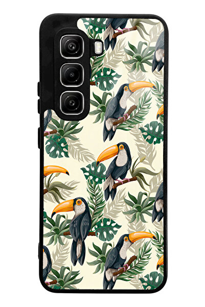 Spoyi Infinix Hot 50 Pro Compatible Glossy Phone Case with Toucan Bird Design