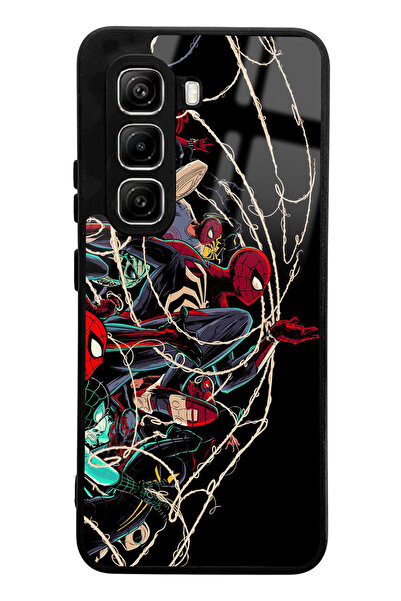 Spoyi حافظة هاتف لامعة بتصميم سبايدر إيرث متوافقة مع إنفينيكس هوت 50 برو