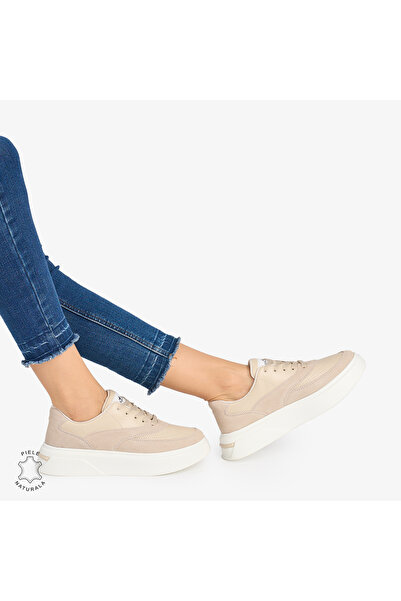 ANGEL BLUE Women's Casual Shoes Made of Leather Multicolor CRL0872 Beige