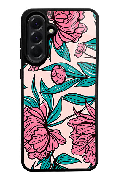 Spoyi Samsung A56 Fuchsia Floral Design Glossy Phone Case Compatible