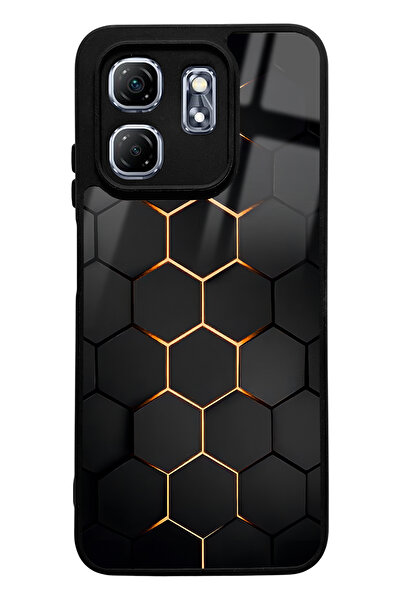 Spoyi Infinix Hot 50I Yellow Carbon Design Glossy Phone Case