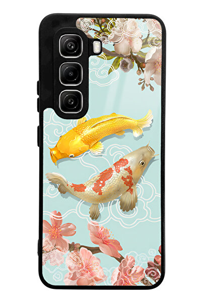 Spoyi Infinix Hot 50 Pro Koi Fish Design Glossy Phone Case Compatible