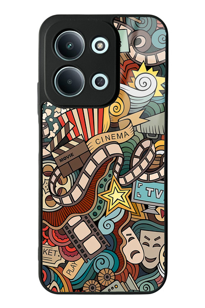 Spoyi Xiaomi Redmi 15C 4g Retro Cinema Design Glossy Phone Case Compatible