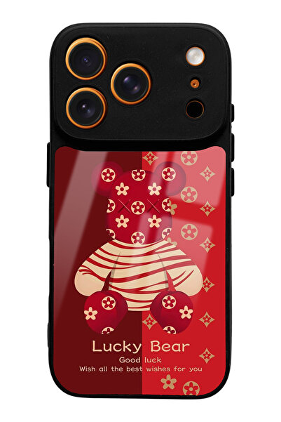 Spoyi Red Lucky Bear Design Glossy Phone Case Compatible with iPhone 17 Pro