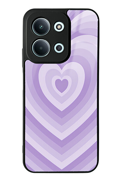 Spoyi Xiaomi Redmi 15C 4g Compatible Lilac Heart Design Glossy Phone Case