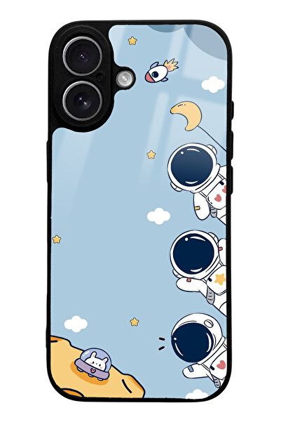 Spoyi iPhone 17 Mini Compatible Astronaut Design Glossy Phone Case