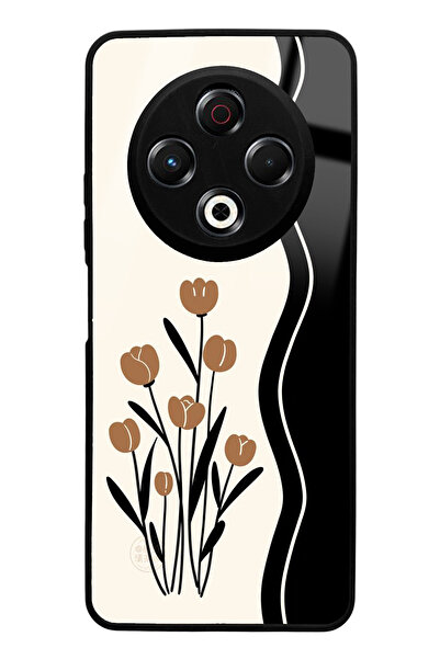 Spoyi Tecno Spark 30 Compatible Glossy Phone Case with Floral Motif Design