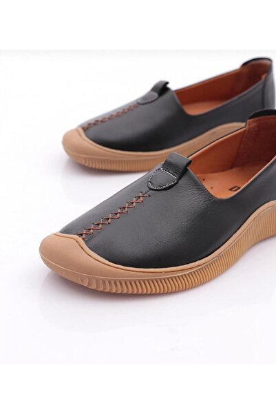 Sporline Black Women's Shoes with Stitching Detail