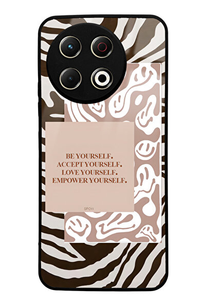 Spoyi Tecno Spark 30 Pro Emoji Zebra Design Glossy Phone Case Compatible