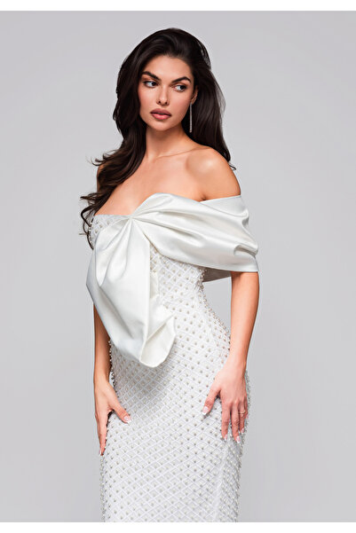 OMBRE Evening dress LA-OM-DLR255 - white