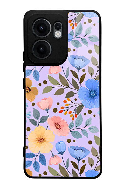 Spoyi Oppo Reno 13F Compatible Flower Garden Design Glossy Phone Case
