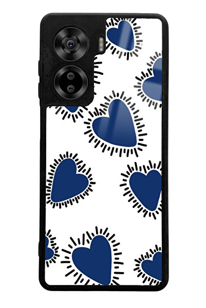 Spoyi Casper Via X40 Blue Heart Design Glossy Phone Case Compatible
