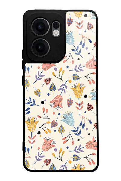 Spoyi Oppo Reno 13F Compatible Glossy Phone Case with White Banded Design