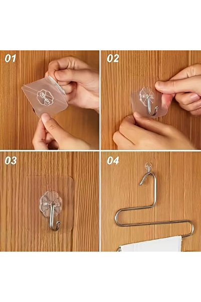 Emofom 10 τεμάχια αυτοκόλλητο κρεμάστρα Ισχυρό κρεμάστρα τοίχου