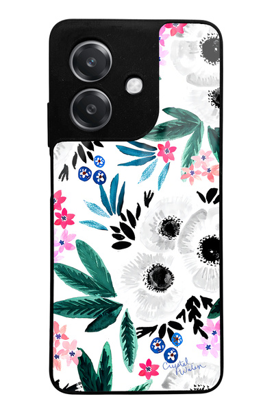 Spoyi Oppo A3 White Flower Design Glossy Phone Case