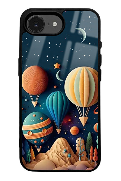 Spoyi iPhone 16E Compatible Astral Balloons Design Glossy Phone Case