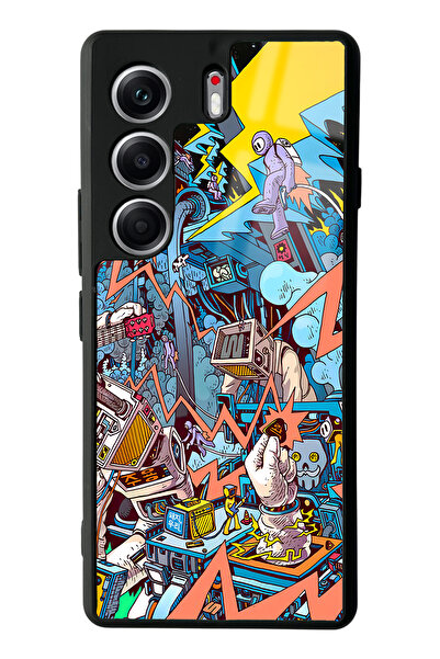 Spoyi Tecno Camon 40 Pro Retro Machine Design Glossy Phone Case