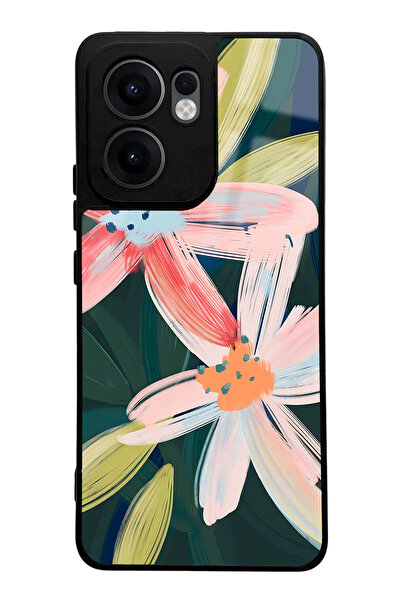 Spoyi Oppo Reno 13F Watercolor Floral Design Glossy Phone Compatible Case