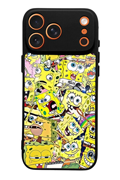 Spoyi iPhone 17 Pro Max Spongebob Design Glossy Phone Case Compatible