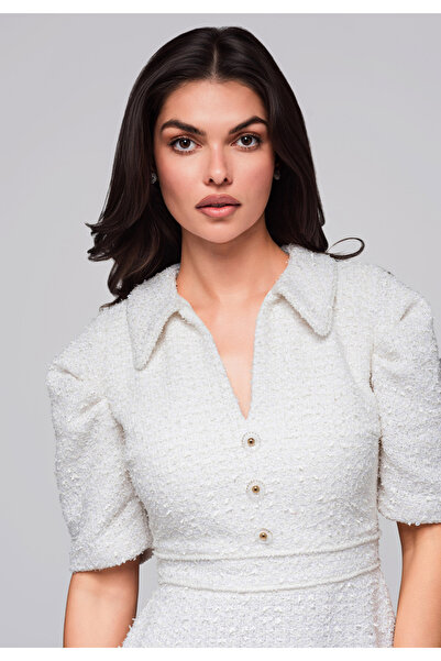 OMBRE Βραδινό φόρεμα LA-OM-DLR247 - εκρού