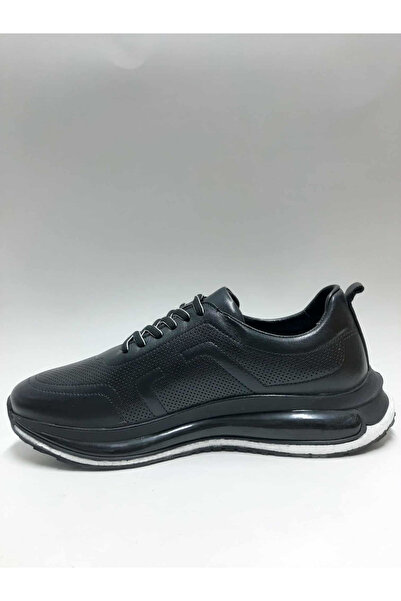 HİDAYET ÖZEL Genuine Leather Lace-Up Black Color Men's Shoes