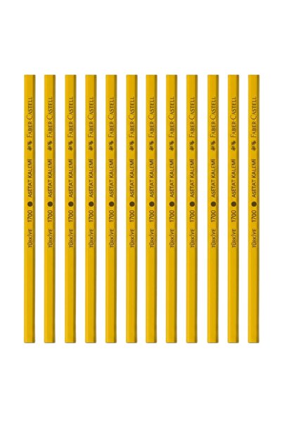 Faber Castell Faber-Castell 1700 Kurşun Asetat Kalemi Sarı 12 Adet
