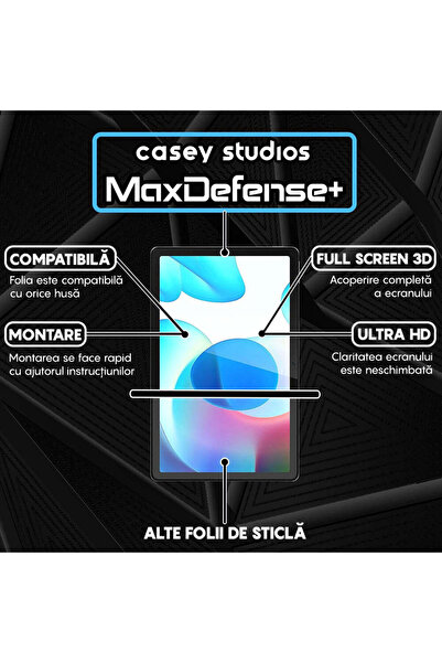 Casey Studios Folie Realme Pad 10.4" 2021, Full Cover, Ultra HD, Anti Zgarieturi, Anti Socuri, Transparenta