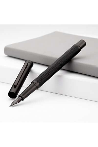 Choice قلم حبر جاف أسود 0.5 مم من شركة Hongdian Titanium LT، قلم حبر جاف أسود من شركة Hongdian، مناسب للخط العربي، للطلاب، الأعمال، المكتب، W