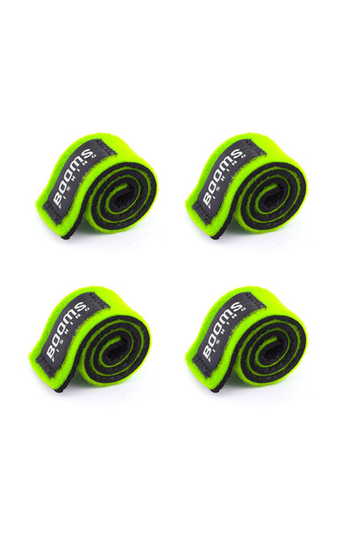 Choice حامل قضيب صيد السمك RS3 من بومز، أخضر، 4 قطع، حزام، مع رباط قضيب، حمال...