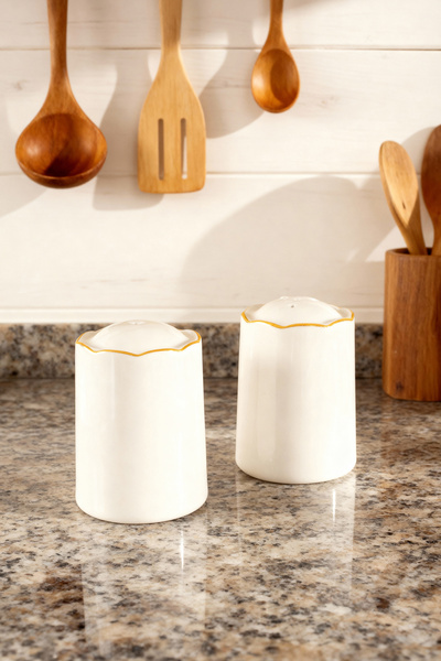 Fecra Blanc Tuzluk ve Biberlik Altın Yaldızlı