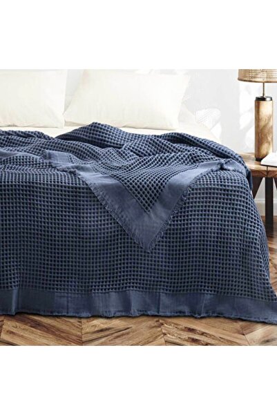Class-Majoli 100% cotton quilted blanket 240x260 cm, Optimus Storm Blue