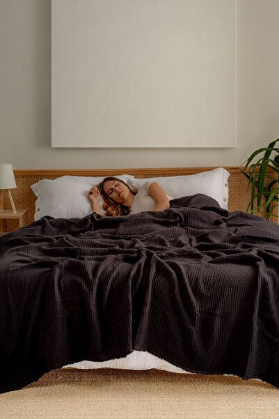 MYLASA HOME Muslin Bedspread Ultra Soft High Quality 4 Layers Muslin Pike (Double Size (240X320 cm)