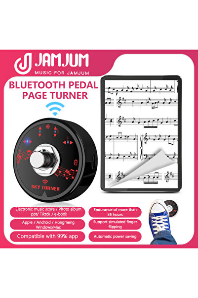 Choice دواسة تحويل الصفحة اللاسلكية القابلة لإعادة الشحن، مفتاح قدم لاسلكي لل...