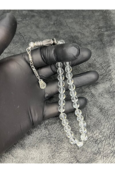 Mos Tespih سبحة من الخرز الزجاجي الشفاف والحجر الطبيعي