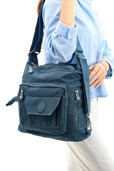 Çanta Trend Ultra Light Both Back and Shoulder Women's Bag Blue (Model: 571-5B)