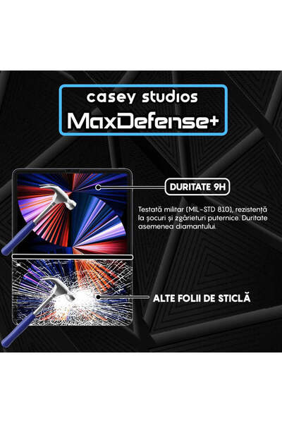 Casey Studios iPad Pro 12.9" 2021/2020/2018 Case, Full Cover, HD, Anti-Scratch, Anti-Shock, Transparent