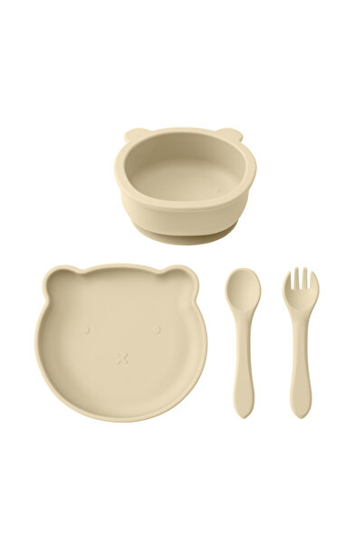 Choice1 12-beach sand 4Pcs Children's Tableware Set Baby Feeding Food Trainin...