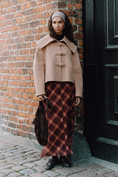 Manuka Isabel Kisa Kaşe Jacket Beige