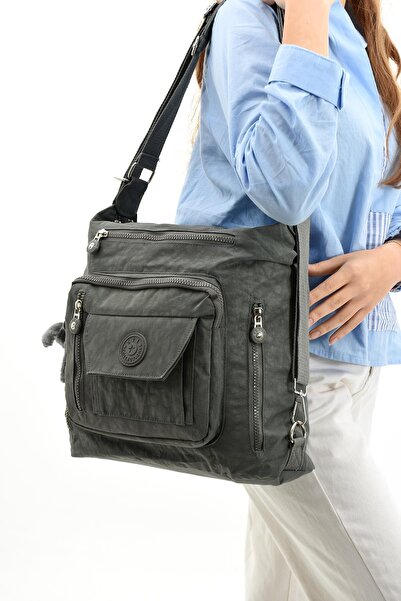 Çanta Trend Ultra Light Both Back and Shoulder Women's Bag Gray (Model: 571-5B)